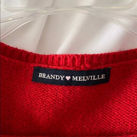 Brandy Melville red knit sweater - Picture 2 of 2